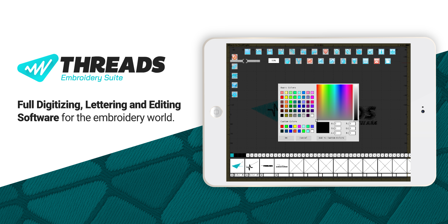 Create and Edit on Threads Embroidery Software